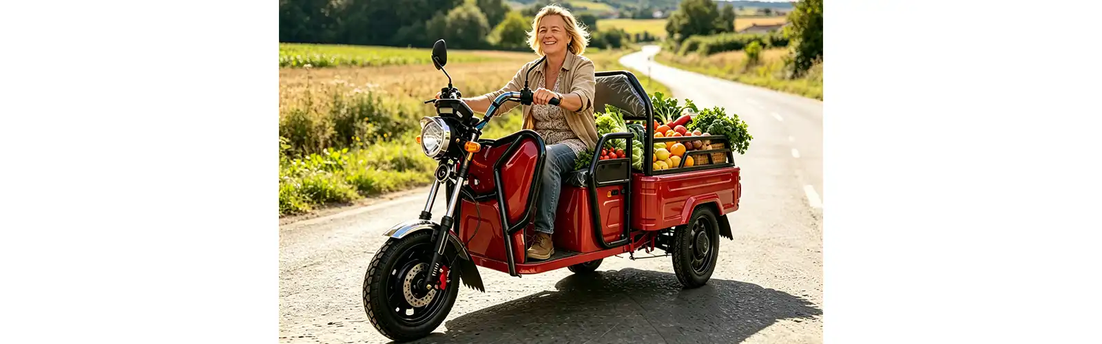 EEC Electric Three Wheeler Cargo Tricycle Motorcycle