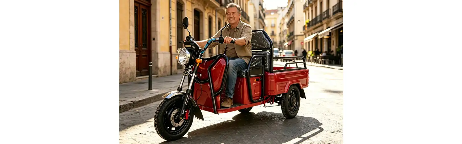 EEC Electric Three Wheeler Cargo Tricycle Motorcycle