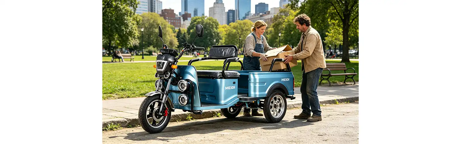 foldable design electric tricycle for cargo&passengers