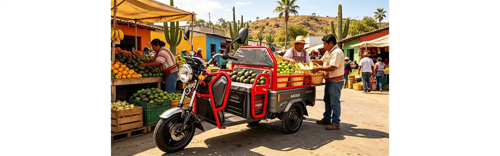 EEC Electric Three Wheeler Cargo Tricycle Motorcycle