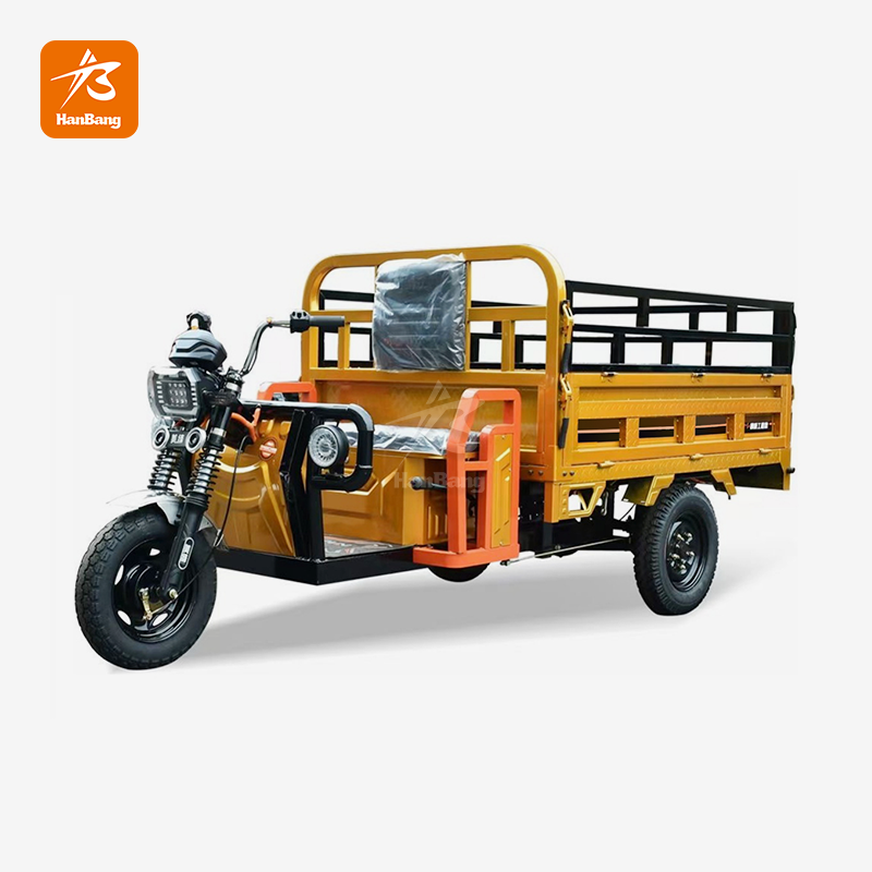 Cargo Tricycle Trydan gyda Rheilffordd Uchel